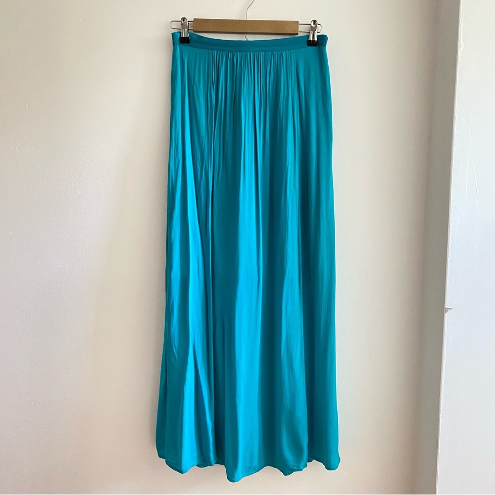 LOFT Maxi Skirt Fully Lined Teal 4 Small